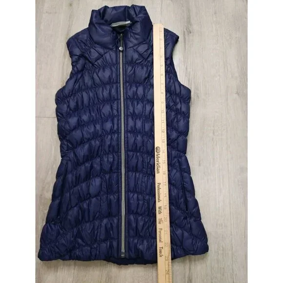 Athleta Downtime Vest Goose Down Puffer Zip Womens XXS - Picture 6 of 10